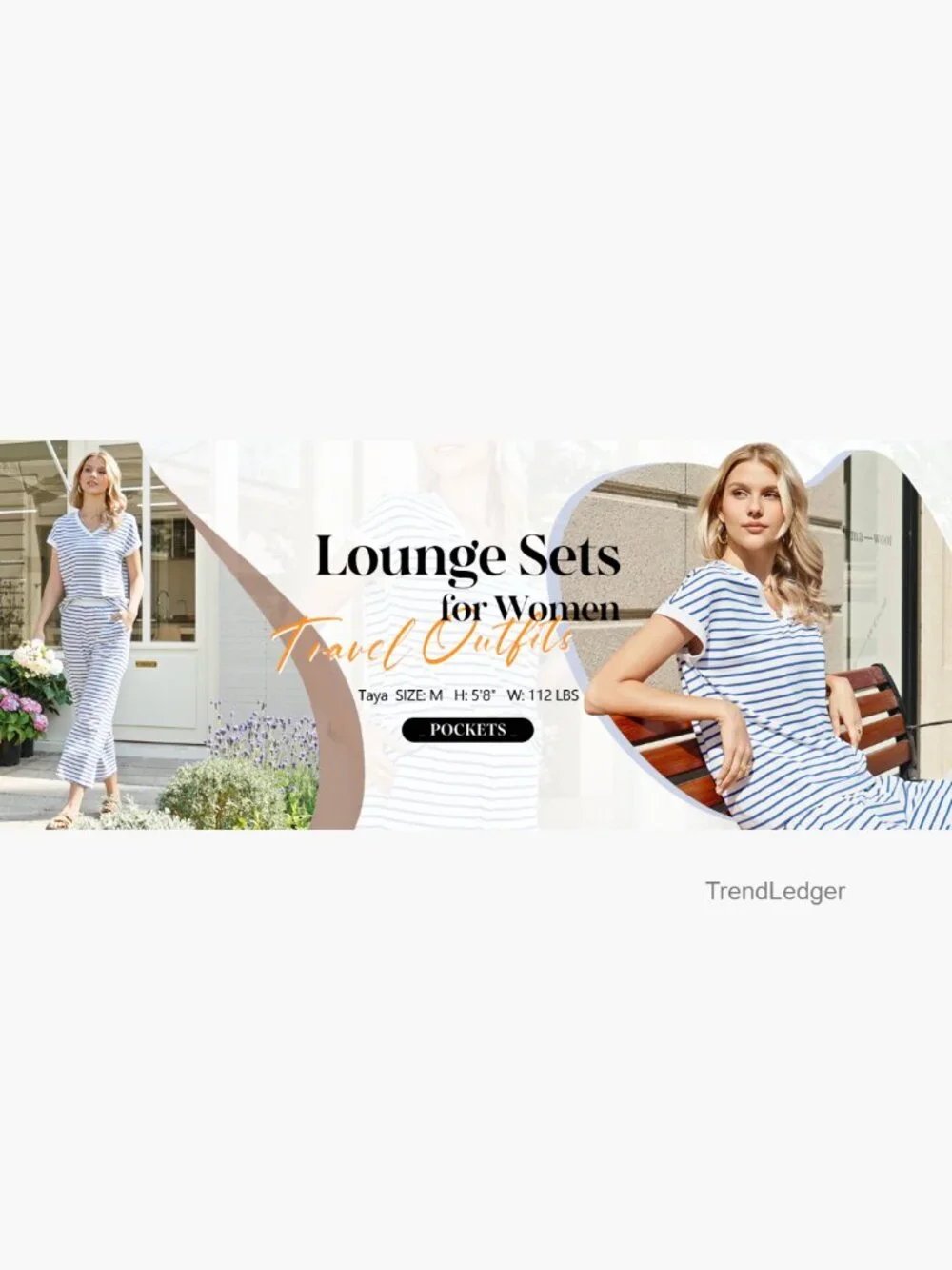 Two Piece Lounge Set Matching Outfit with Wide Leg Pants